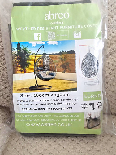 Abreo black egg chair outdoor - black,